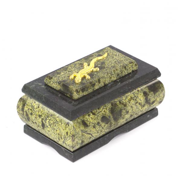 Шкатулка для украшений змеевик 10х7х5,5 см 112074