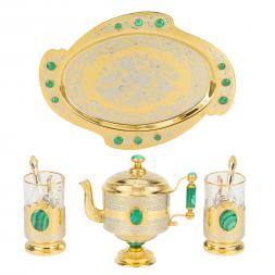 Чайный набор "Малахитовый" в подарочной коробке Златоуст