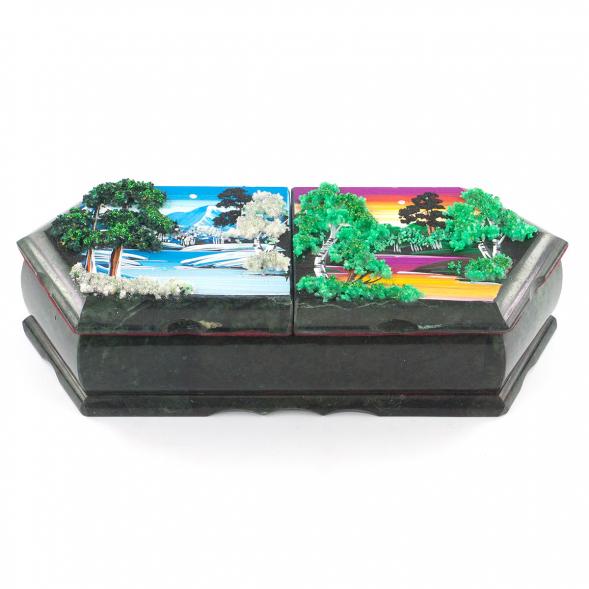 Шкатулка &amp;quot;Зимний и летний пейзажи&amp;quot; 29,5х12х8 см 119720