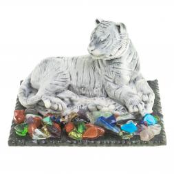 Сувенир &amp;quot;Тигр лежит&amp;quot; из змеевика и мрамолита