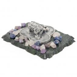 Сувенир из мрамолита "Жаба на монетах" малая