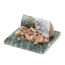 Сувенир &amp;quot;Ежик лежит&amp;quot; из змеевика