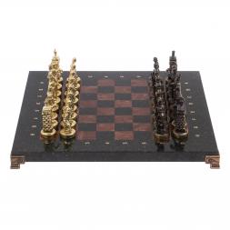 Шахматы бронзовые "Европейские" доска 32х32 см лемезит