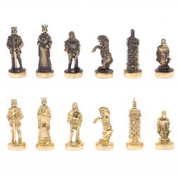 Шахматы бронзовые "Европейские" доска 32х32 см лемезит