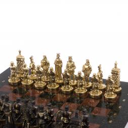 Шахматы бронзовые "Европейские" доска 32х32 см лемезит