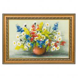 Картина из каменной крошки &amp;quot;Полевые цветы&amp;quot; багет 24х34 см