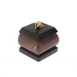 Шкатулка &amp;quot;Мышка&amp;quot; из камня лемезит 4,5х4,5х6 см