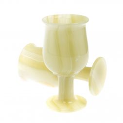 Набор фужеров 2 шт из оникса в футляре 7,5х14,5 см (3х8)