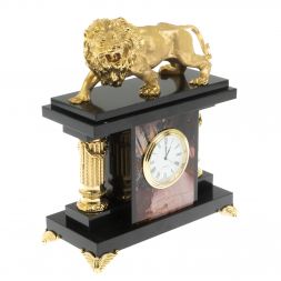 Часы &amp;quot;Лев&amp;quot; из яшмы