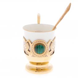 Чашка для кофе "Малахит" фарфор 170 мл в подарочной упаковке Златоуст